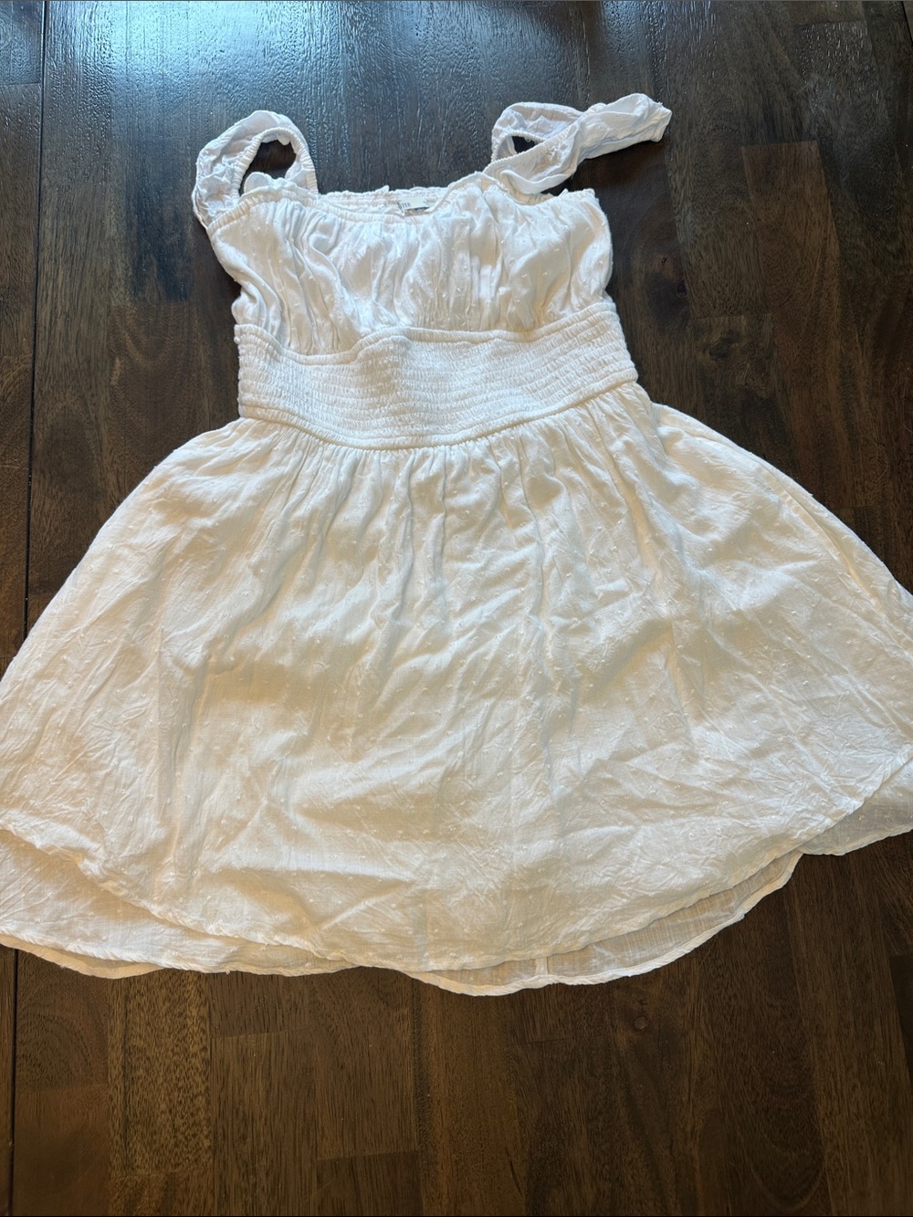Hollister White Smocked Sundress